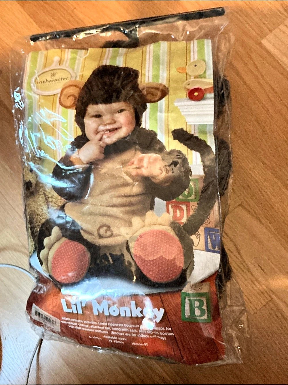 InCharacter Lil' Monkey Infant Costume Brown & Red 12-18M